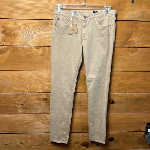AG‎ Adriano Goldschmied Women’s Pants The Stilt Cigarette Leg  29x30 Tan office - Picture 1 of 11